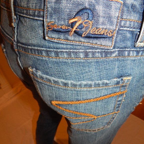 Seven 7-SIZE 26-DESIGNER SLIM BOOT CUT JEANS - Picture 6 of 14